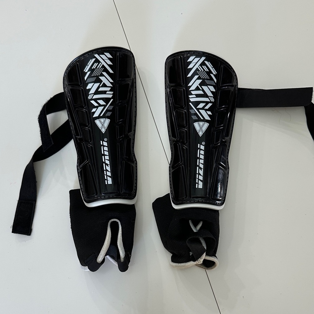 Black Shin Guards with Straps